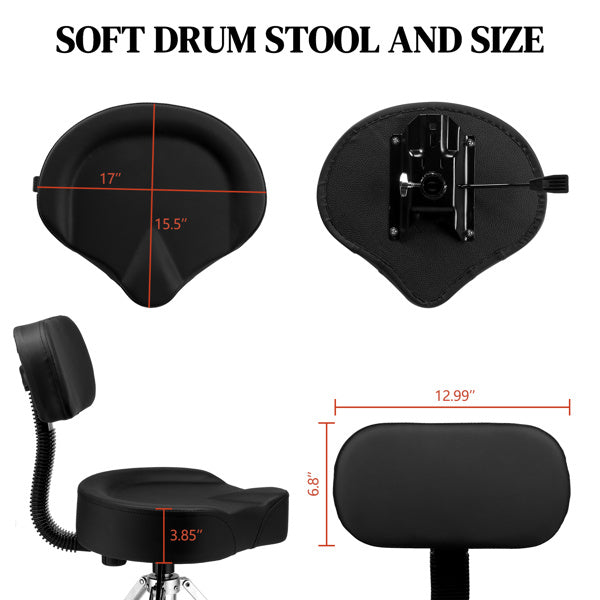 Drum Stool with Hydraulic Function and Back Rest