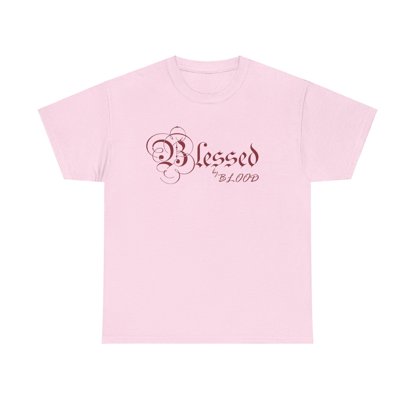 T-Shirt (pink) Blessed by blood, and Cross T-Shirt
