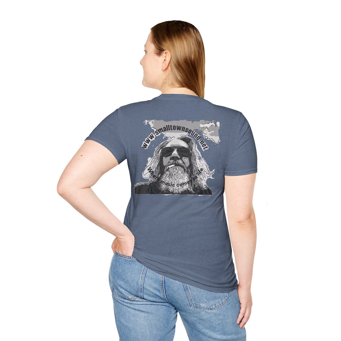 The Old Hippy, T-Shirt Small Town Sound with *BC* on the T,- Tee Shirt