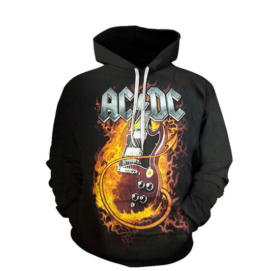 AC/DC Guitar Rocker, 3D Digital Printing Sweat-Shirt, Hoodie