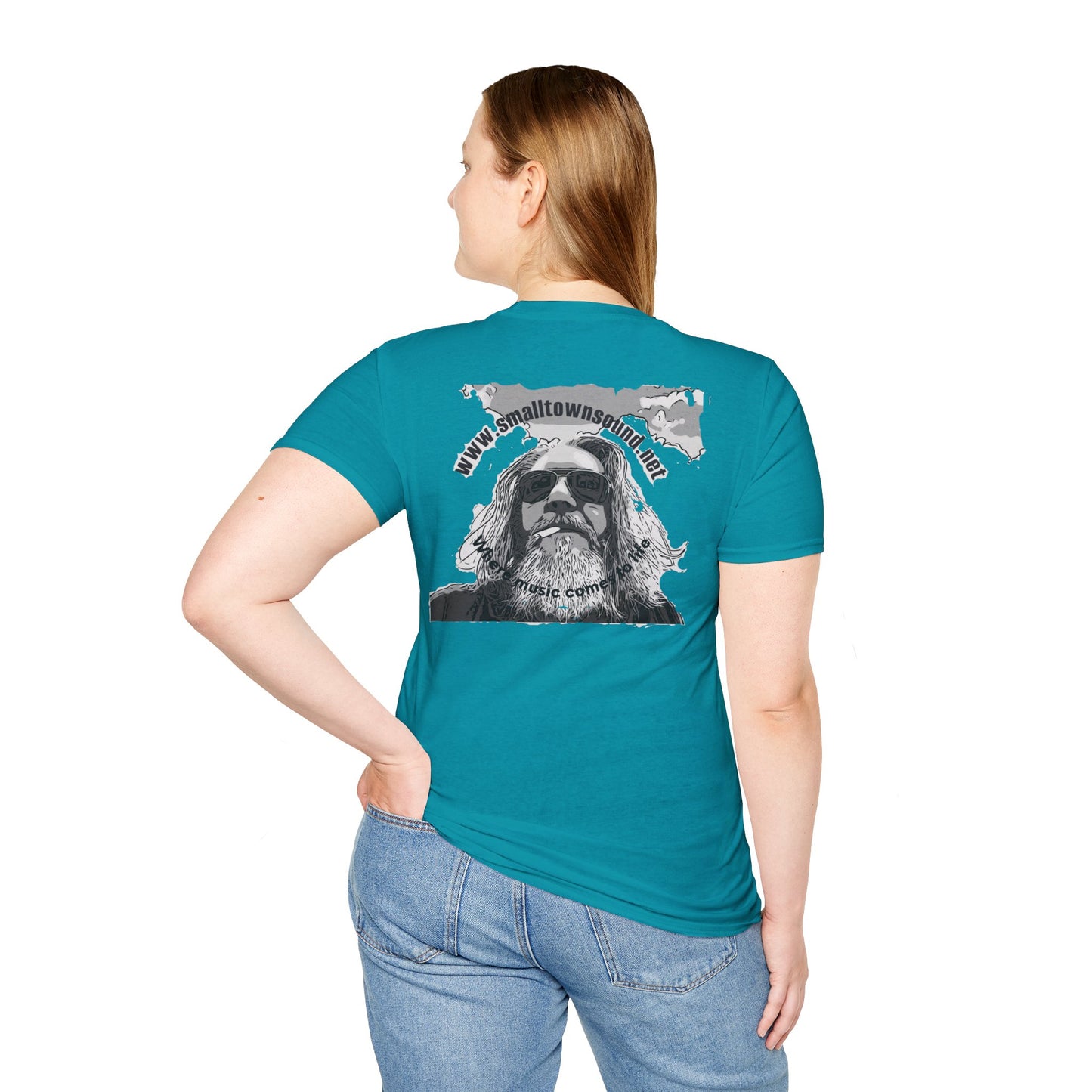 The Old Hippy, T-Shirt Small Town Sound with *BC* on the T,- Tee Shirt