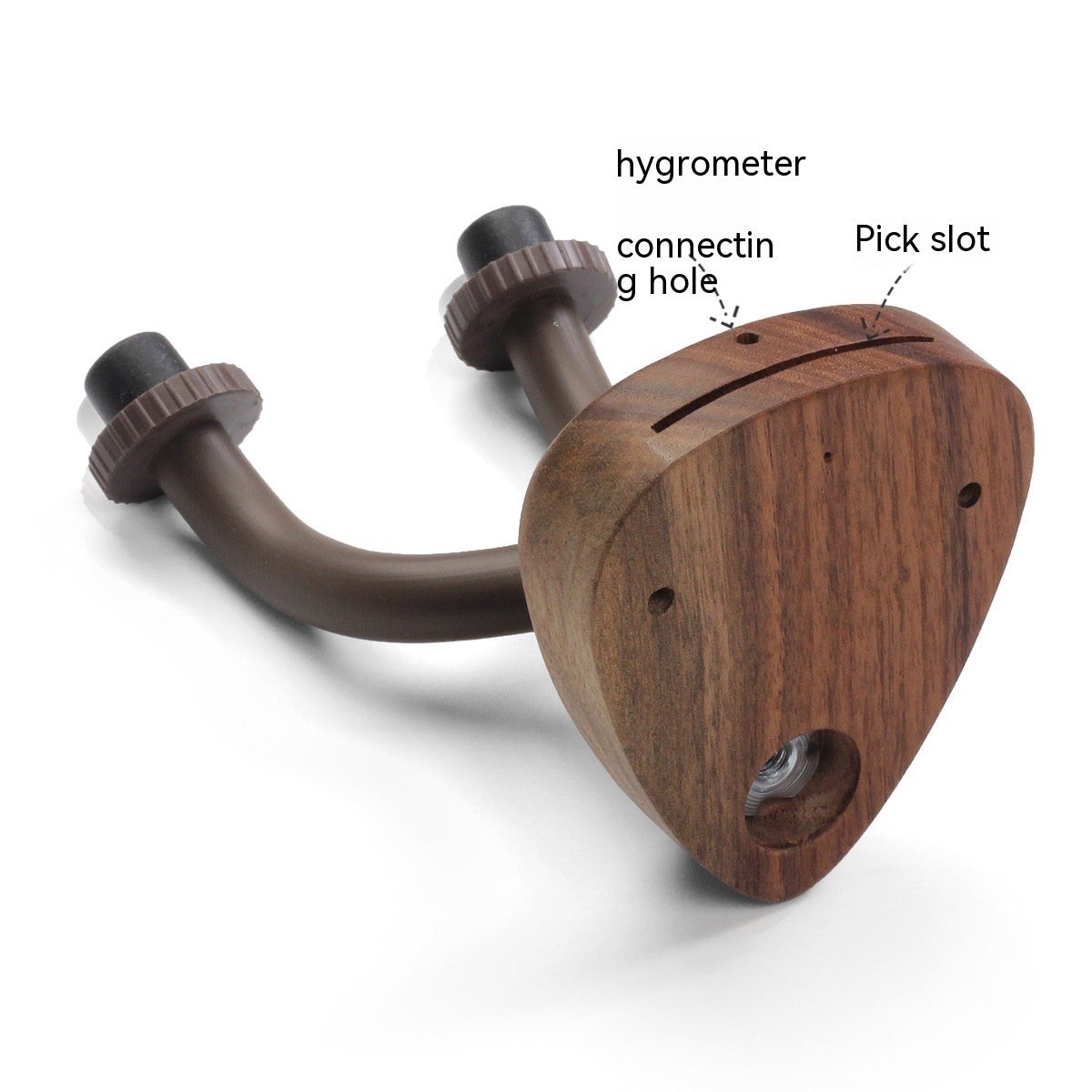 Creative Wooden Guitar Wall Hanger with Moisture meter
