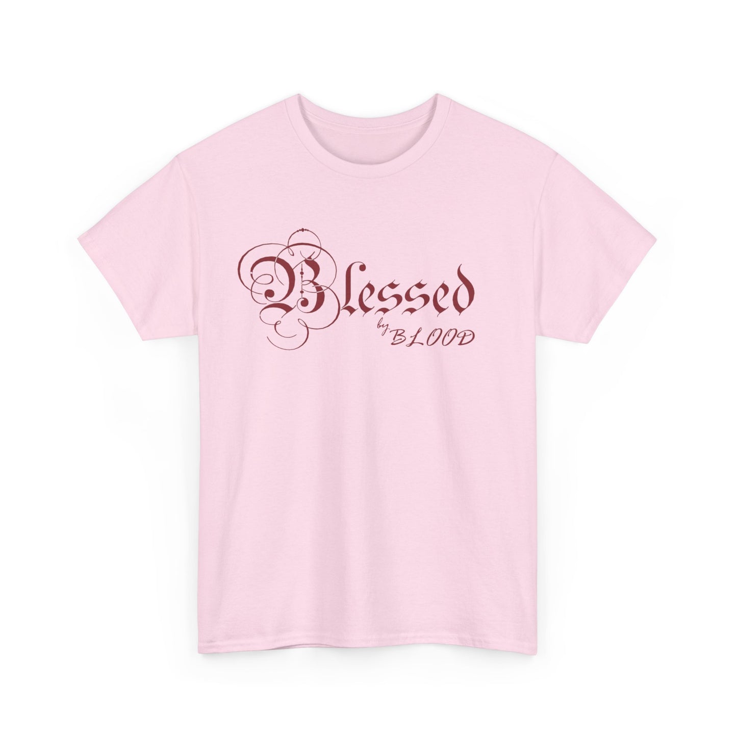 T-Shirt (pink) Blessed by blood, and Cross T-Shirt