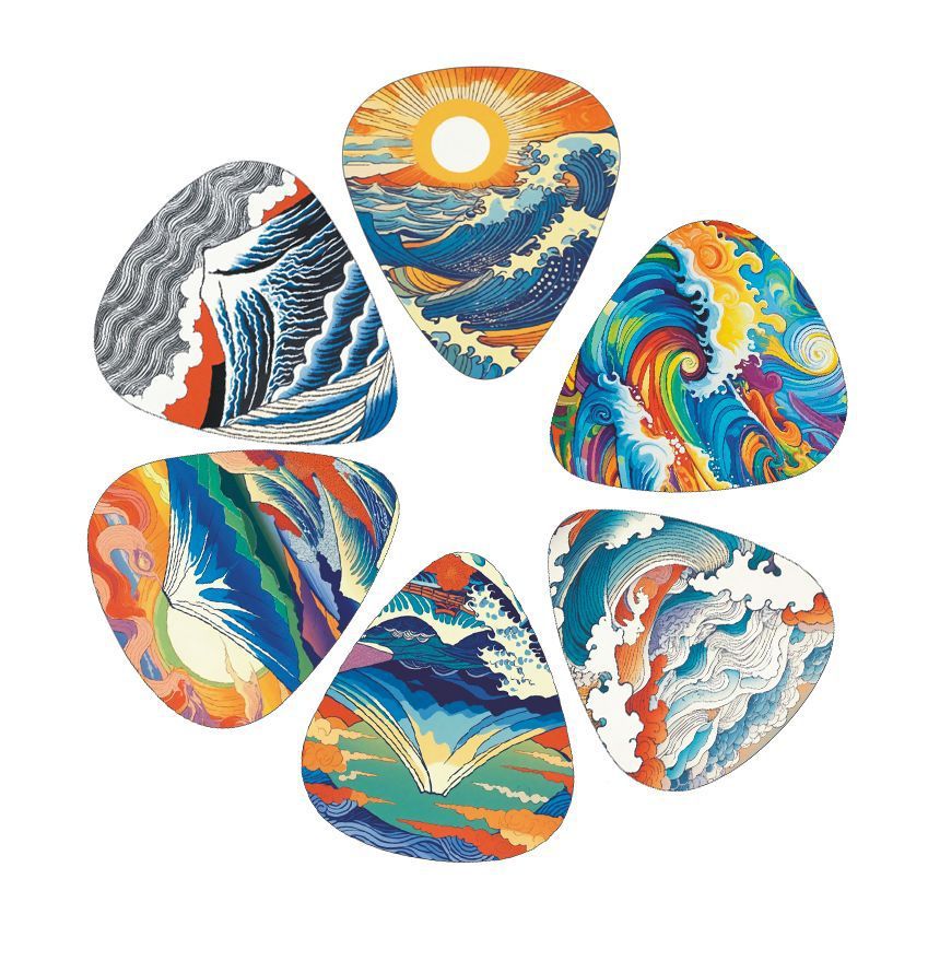 Mixed Color and Style Guitar Picks, 10 Count