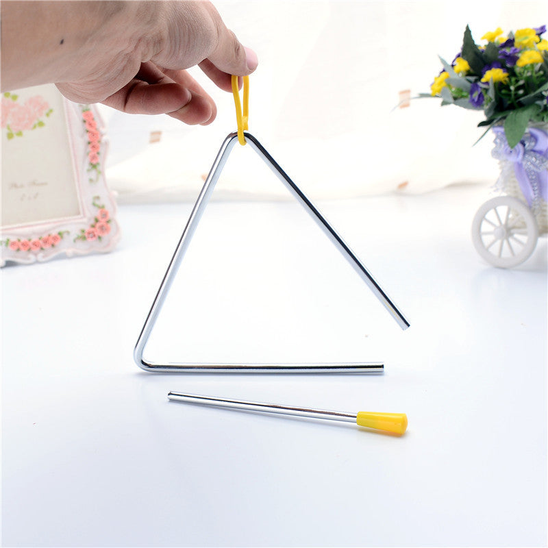 Professional Orff triangle, iron musical instrument, percussion teaching aid.