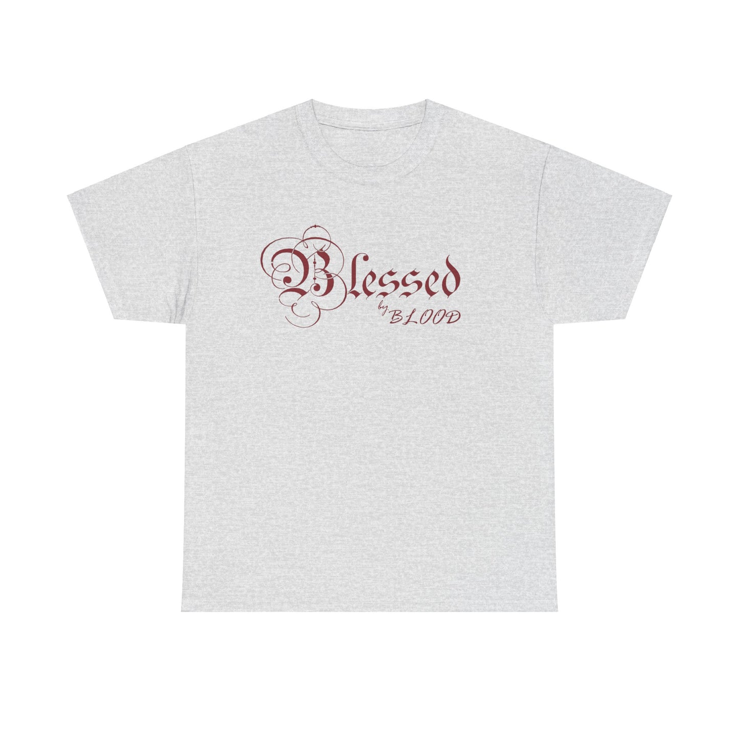 T-Shirt (light gray) Blessed by blood , and Cross T-Shirt