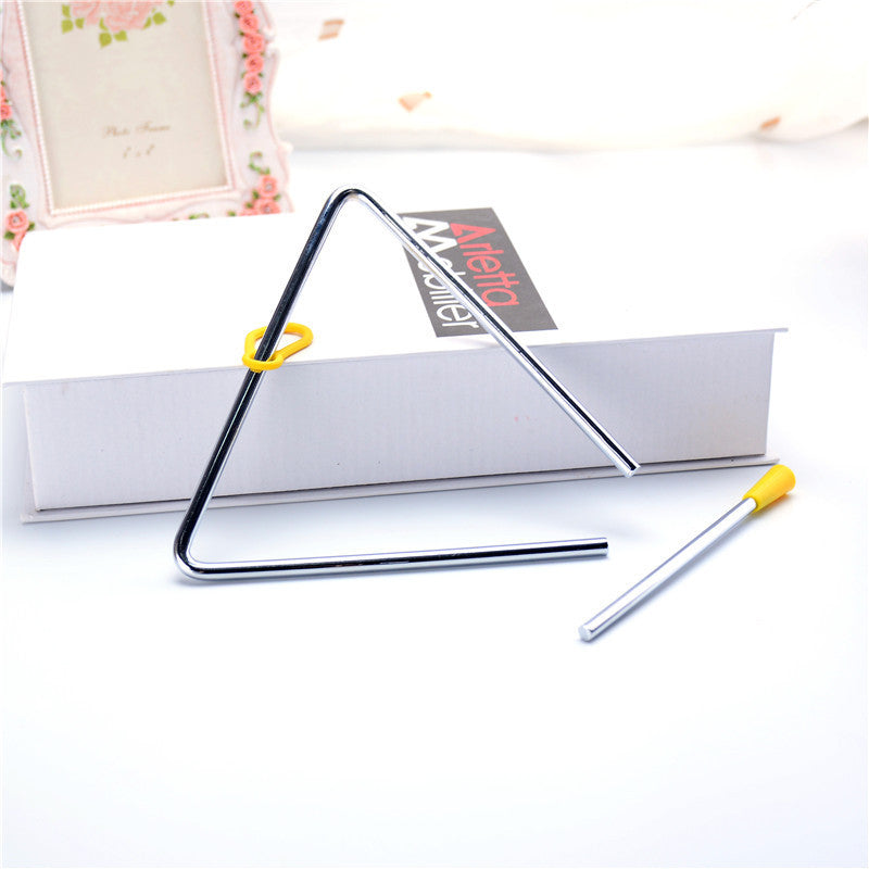 Professional Orff triangle, iron musical instrument, percussion teaching aid.