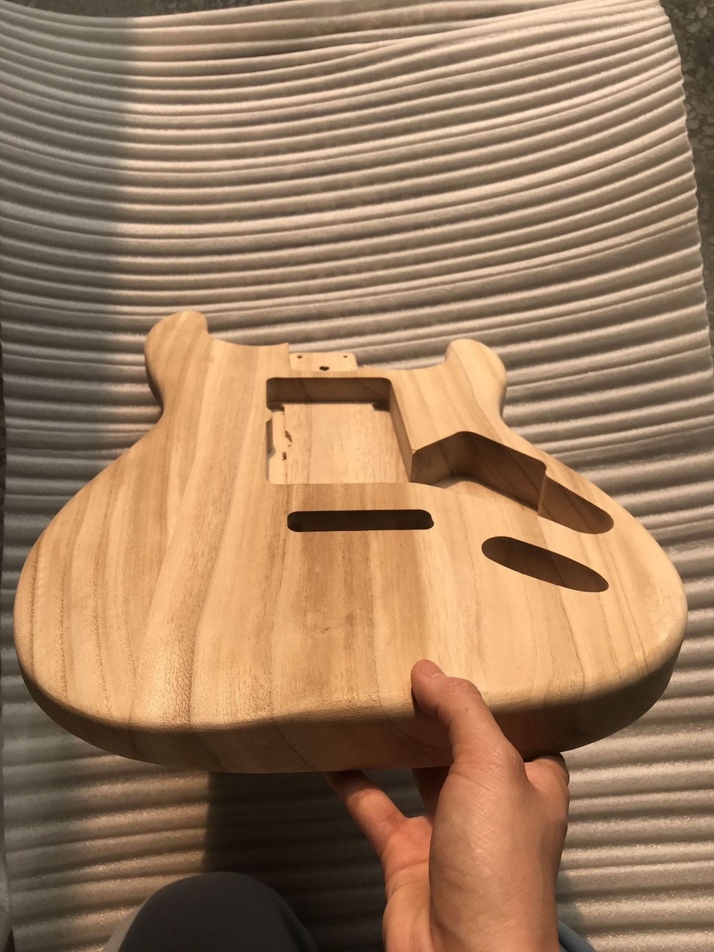 Maple guitar body Strat Style