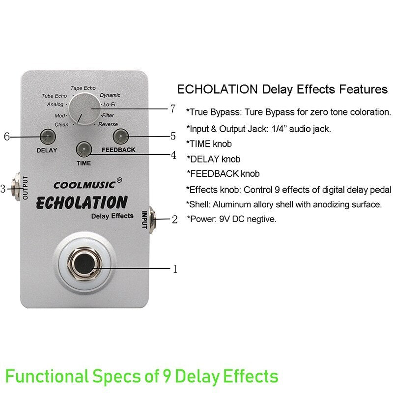 Delay Electric guitar pedal