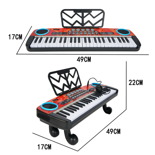 49-Key Electronic Organ Piano with Microphone