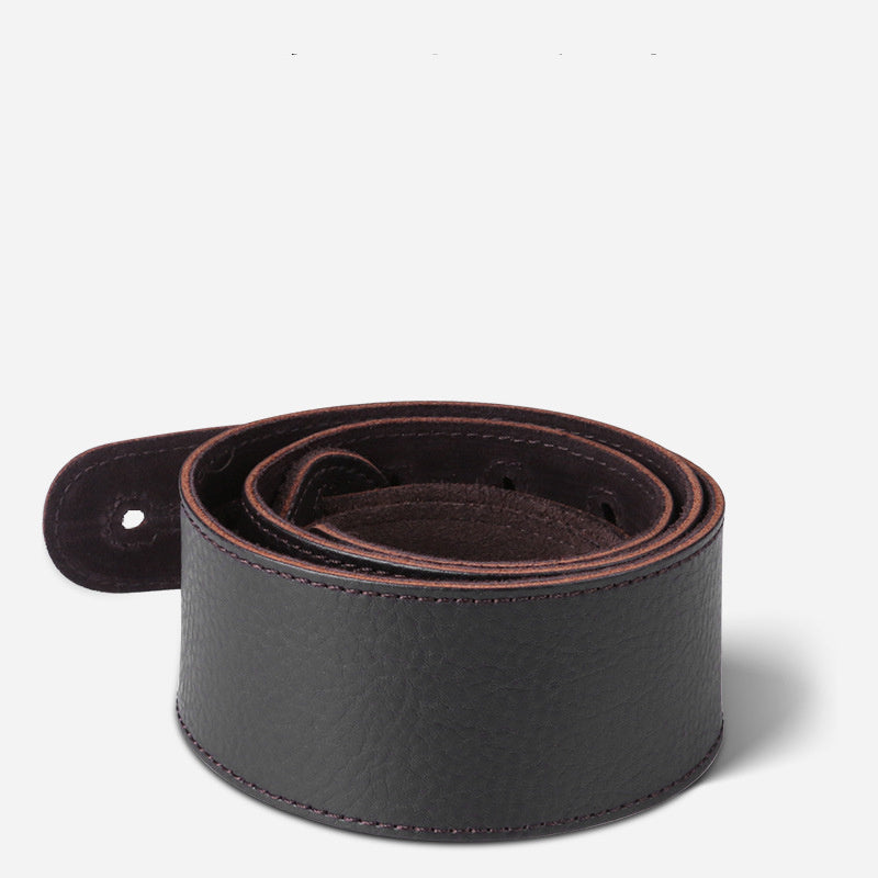 Pure Leather Guitar Strap Widened And Thickened Folk Wood
