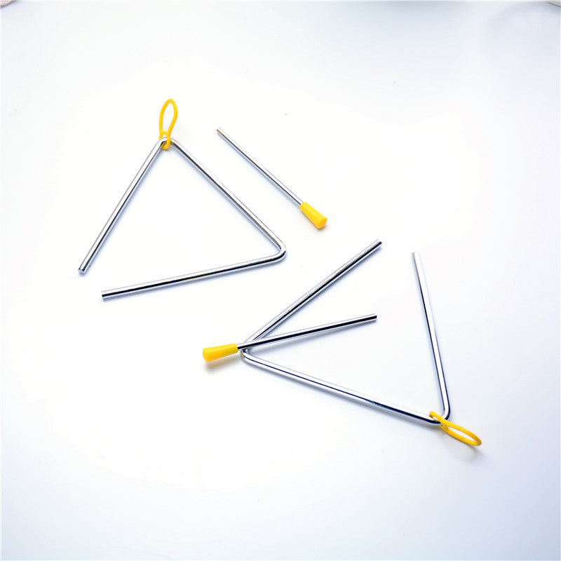 Professional Orff triangle, iron musical instrument, percussion teaching aid.