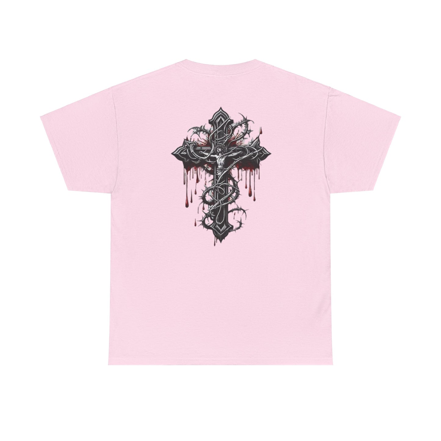 T-Shirt (pink) Blessed by blood, and Cross T-Shirt
