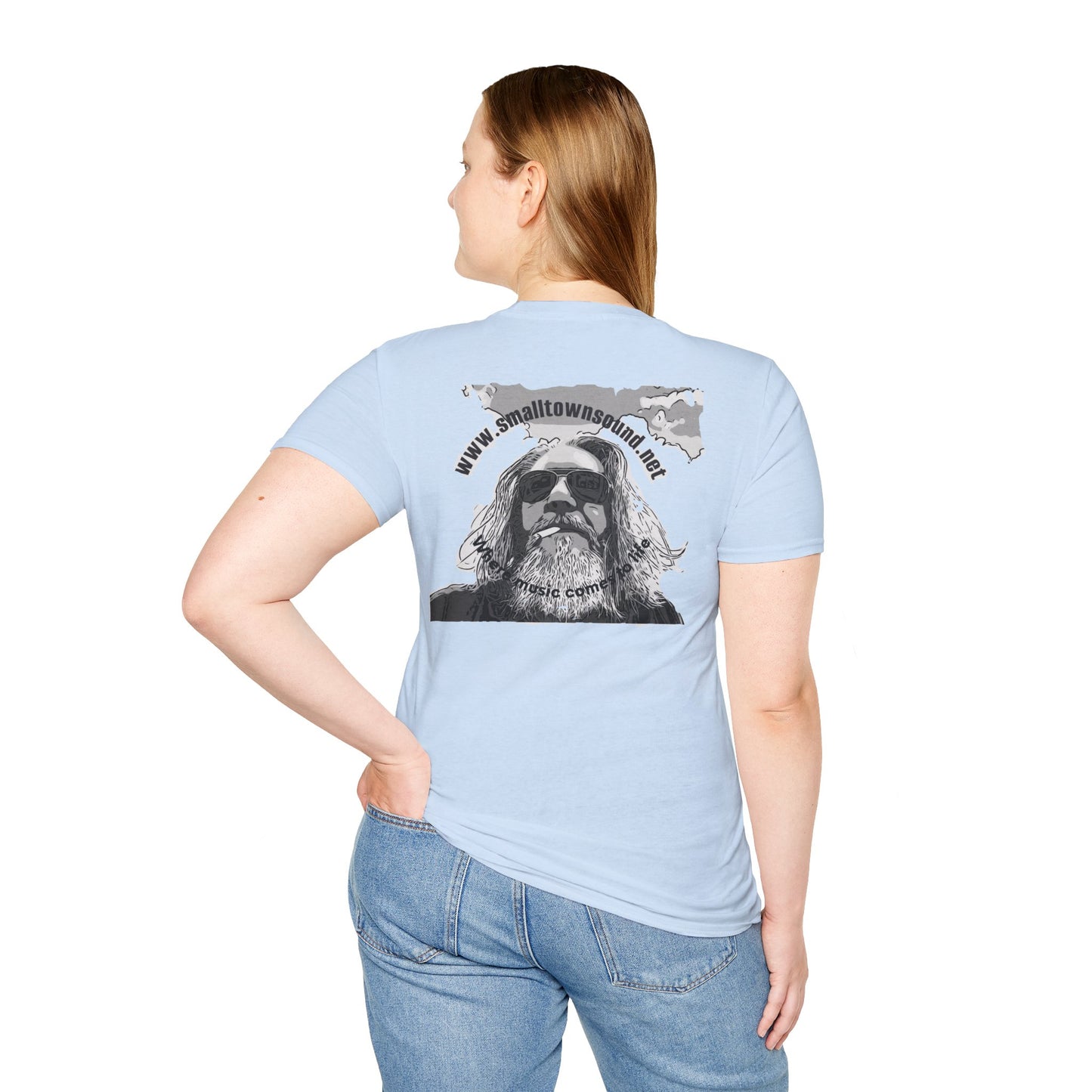 The Old Hippy, T-Shirt Small Town Sound with *BC* on the T,- Tee Shirt