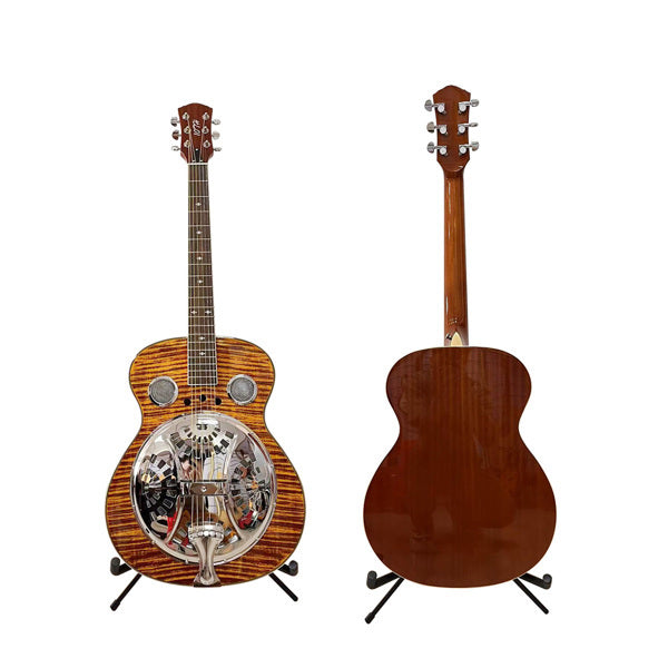 Beginner Metal Soundbox Guitar, Full Size Round Neck Traditional Soundbox, Built-in Preamp