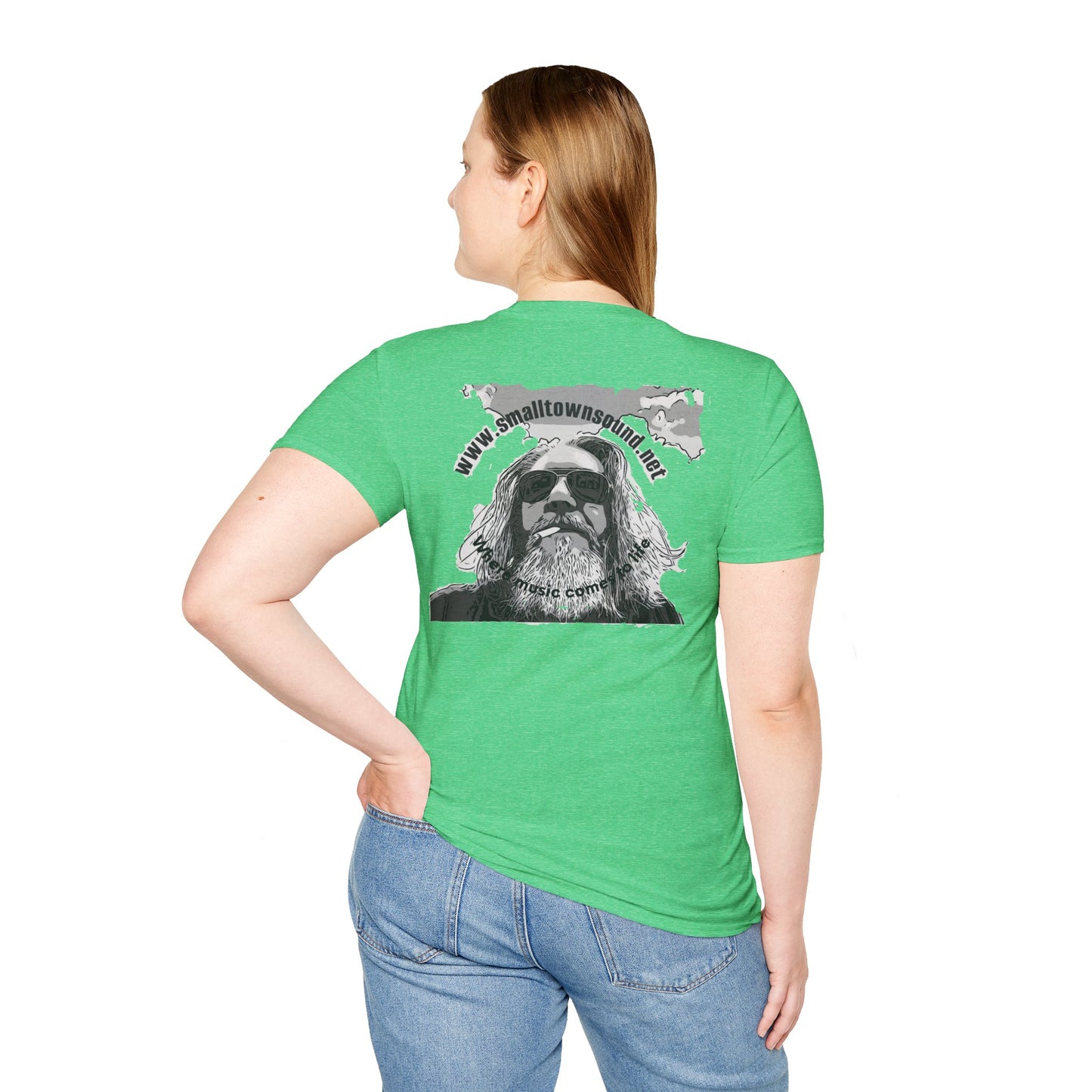 The Old Hippy, T-Shirt Small Town Sound with *BC* on the T,- Tee Shirt