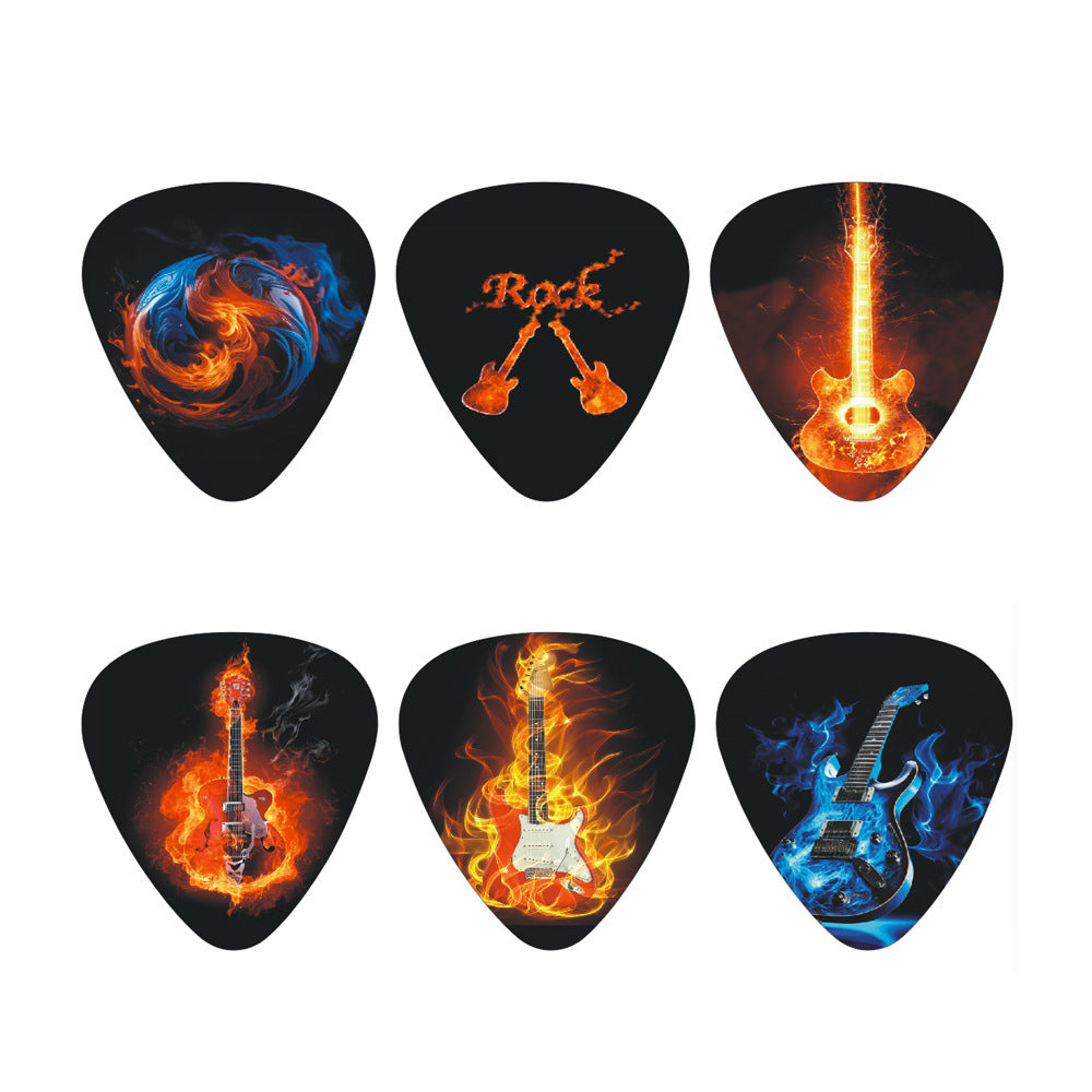 Mixed Color and Style Guitar Picks, 10 Count