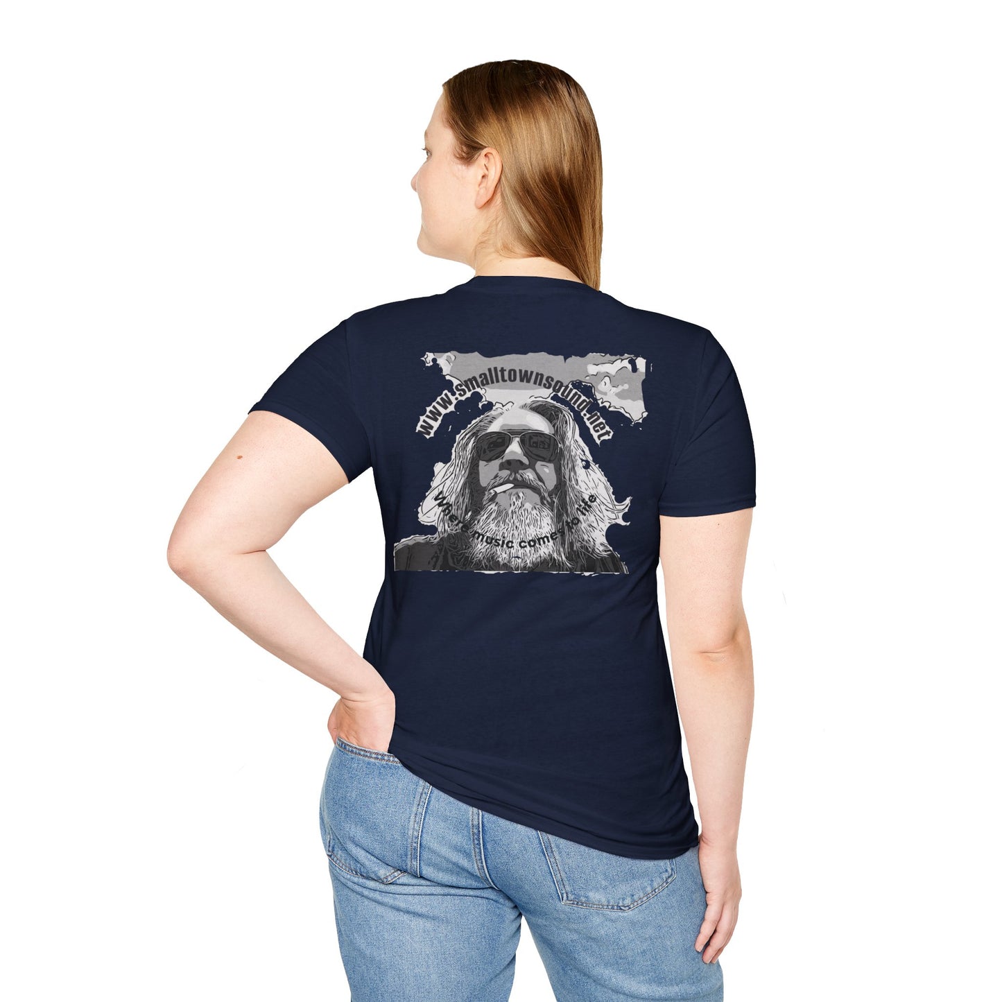The Old Hippy, T-Shirt Small Town Sound with *BC* on the T,- Tee Shirt