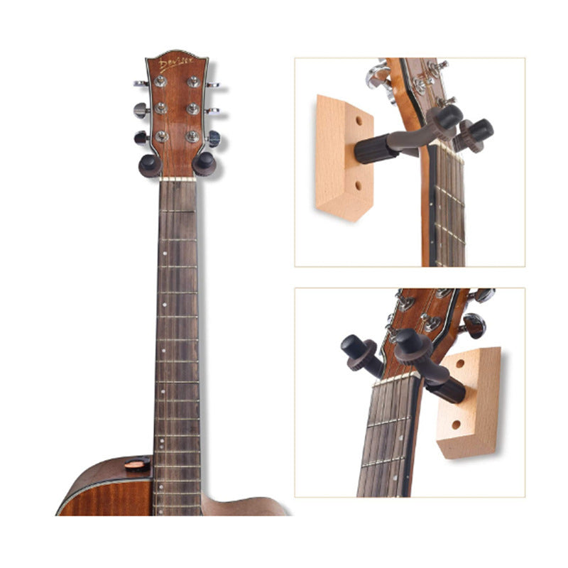 Classical Electric Guitar Wall Hanging Organizing System -Solid Wood Base Hook