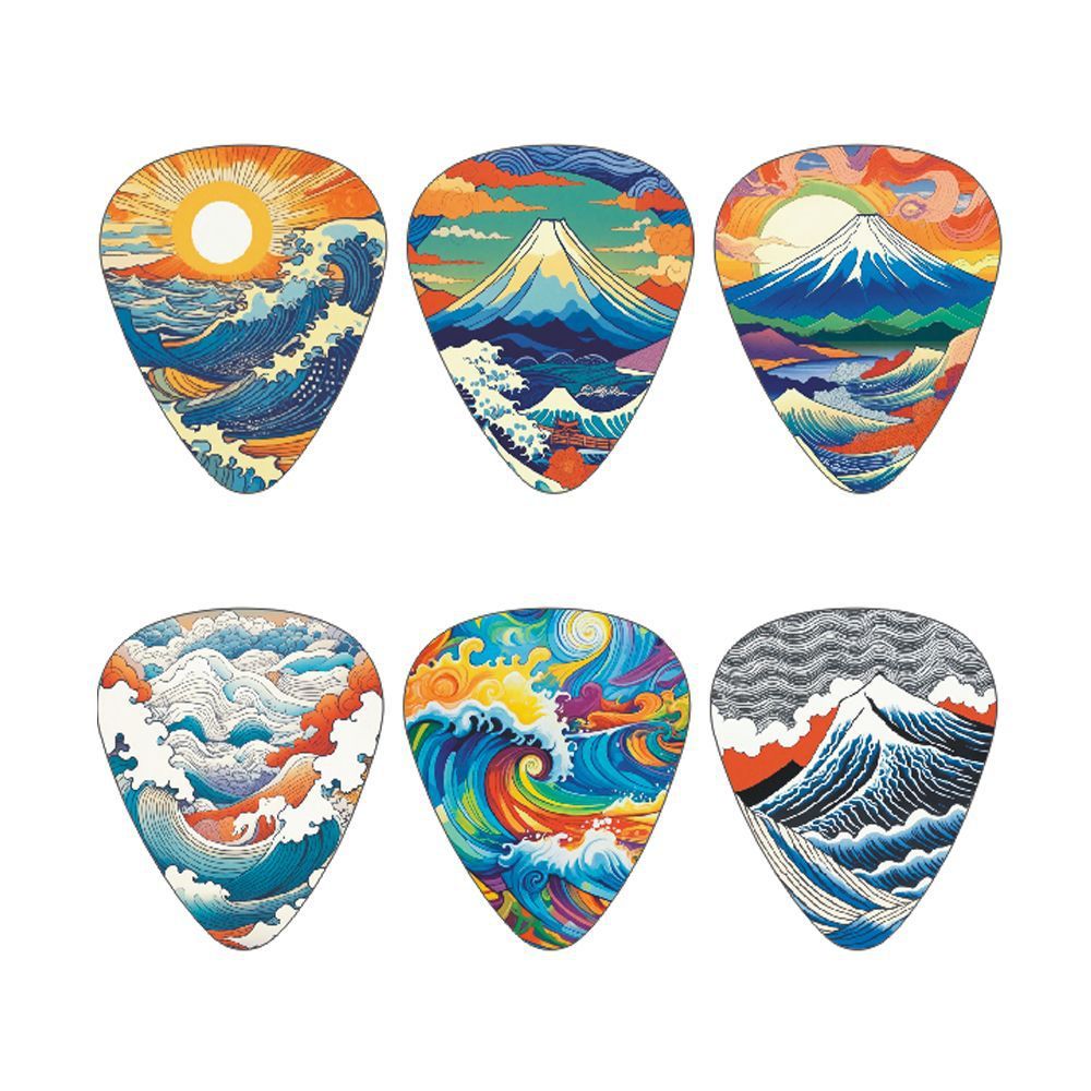 Mixed Color and Style Guitar Picks, 10 Count