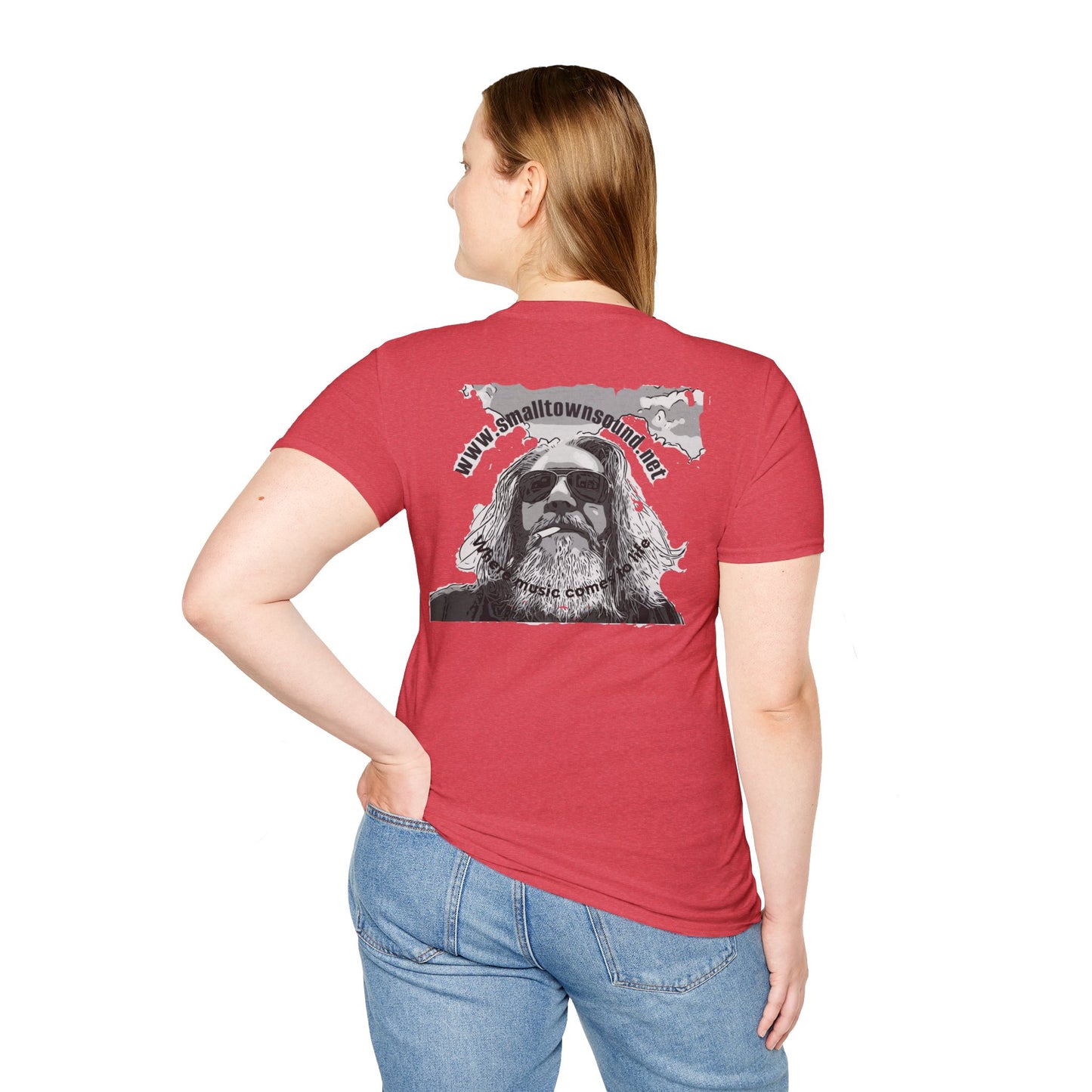 The Old Hippy, T-Shirt Small Town Sound with *BC* on the T,- Tee Shirt