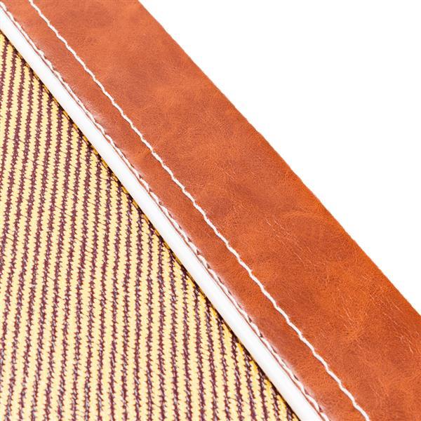 Yellow Tweed Square Electric Guitar Leather Case,