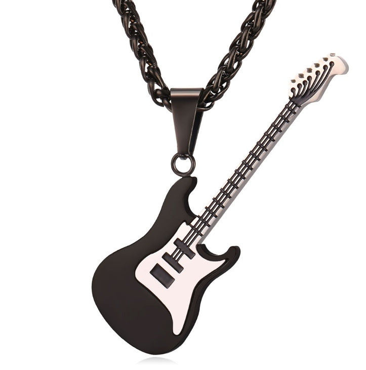 guitar stainless steel necklace Necklace