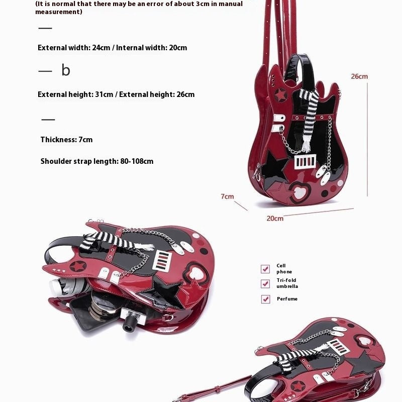 Cross-body Guitar Shape Backpack