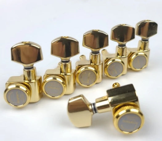 Locking String Machine Heads for Acoustic Guitar