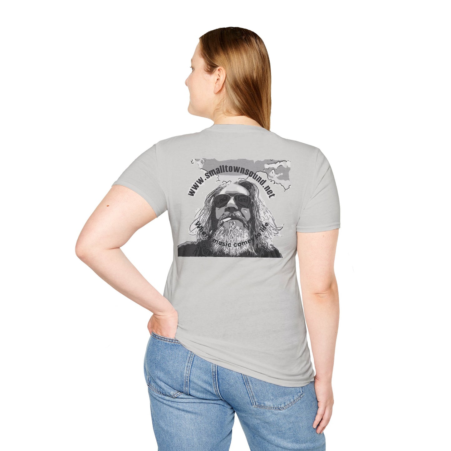 The Old Hippy, T-Shirt Small Town Sound with *BC* on the T,- Tee Shirt