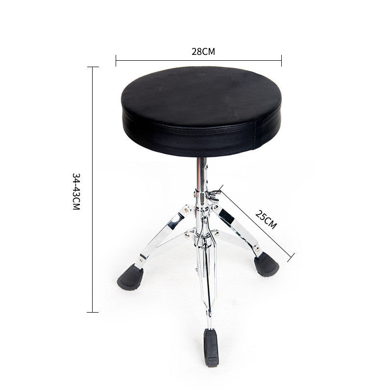 Drum Stool Adjustable Height Leather Surface