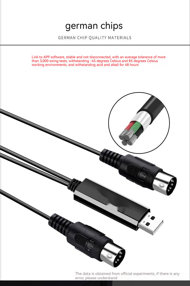 Electronic Keyboard USB Conversion Cable