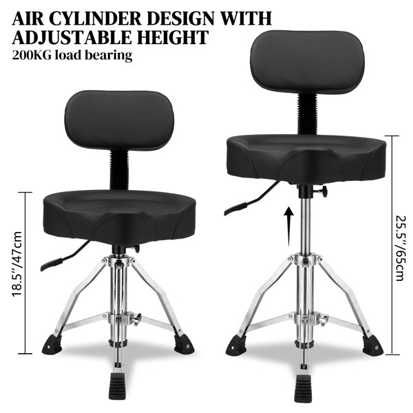 Drum Stool with Hydraulic Function and Back Rest