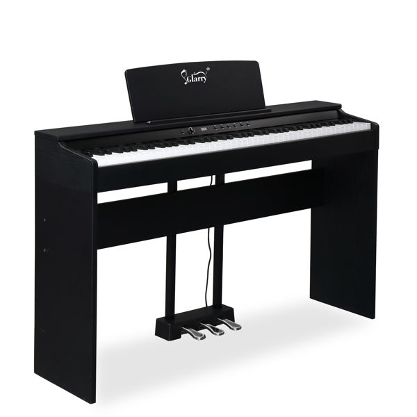 88 Key Standard Weighted Keys - Keyboard, Upright Black Electric Piano, Glarry