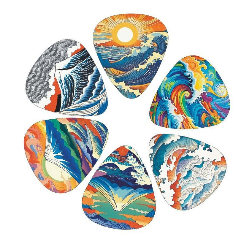 Mixed Color and Style Guitar Picks, 10 Count