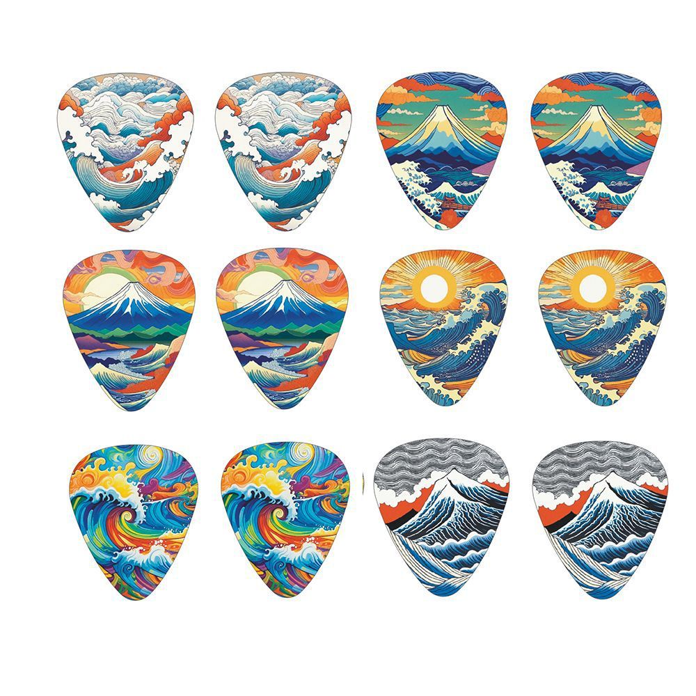 Mixed Color and Style Guitar Picks, 10 Count