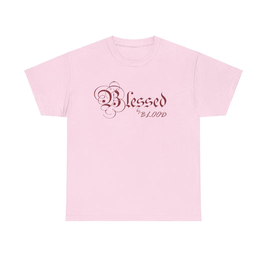 T-Shirt (pink) Blessed by blood, and Cross T-Shirt