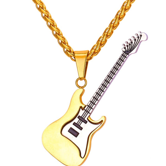guitar stainless steel necklace Necklace