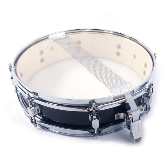 13x3.5 Inch Black Snare Drum Package with Drum Stick, Drum Key, Strap