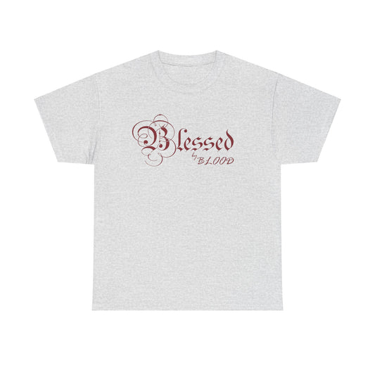 T-Shirt (light gray) Blessed by blood , and Cross T-Shirt