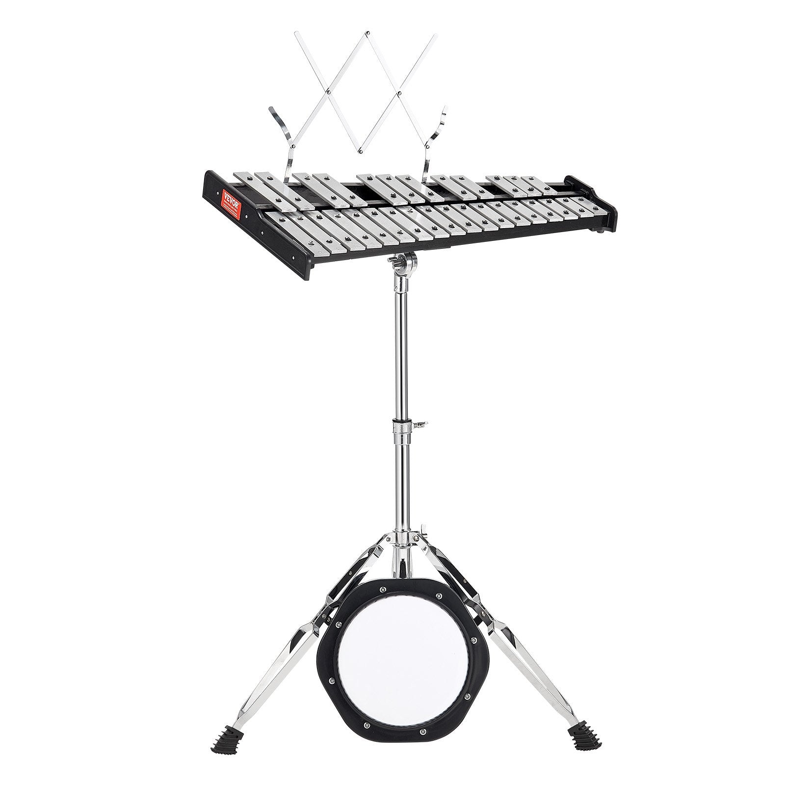 30 Note Glockenspiel Xylophone Bell Kit, Professional Percussion Instrument Set With Mallets, Drum Sticks, Music Stand, 8" Practice Pad, Adjustable Stand And Carrying Bag For Students & Adults 30YFZQWZJ8LXX4BJCV0