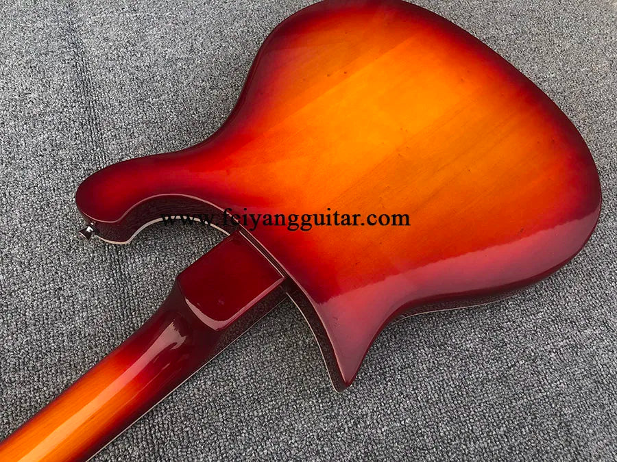 High Quality Electric Guitar with 6Strings, cherry burst Color, Gold Pickguard,2-Piece Pickup, 660, Free Shipping