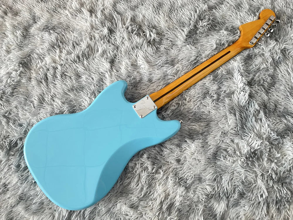 Electric Guitar with 6 Strings, Rosewood Fingerboard, White Color, High Quality, 2-Piece Pickup, Free Shipping by