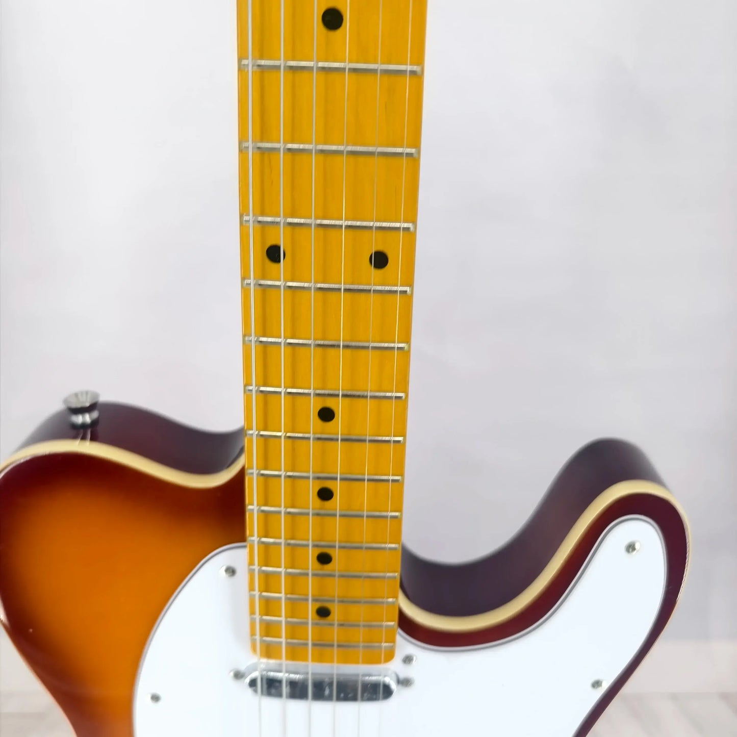 Hot-selling electric guitar with solid wood body, white protective cover, 6-string, electric guitar-themed gift Free Shipping